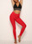 Red Better Booty 2 High Waist Honeycomb Hip Shirring Leggings
