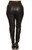 Plus Size Faux Leather Cut Out Knee Leggings