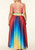 Plus Size Rainbow Sunset Maxi Dress