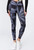 Black Abstract Activewear Leggings 