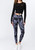 Black Abstract Activewear Leggings 