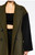 Oversized Olive Color Block Coat