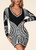 Black & White Bodycon Sweater Dress