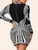 Black & White Bodycon Sweater Dress