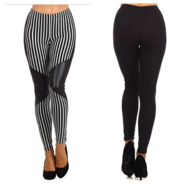 Black & White Moto Leggings