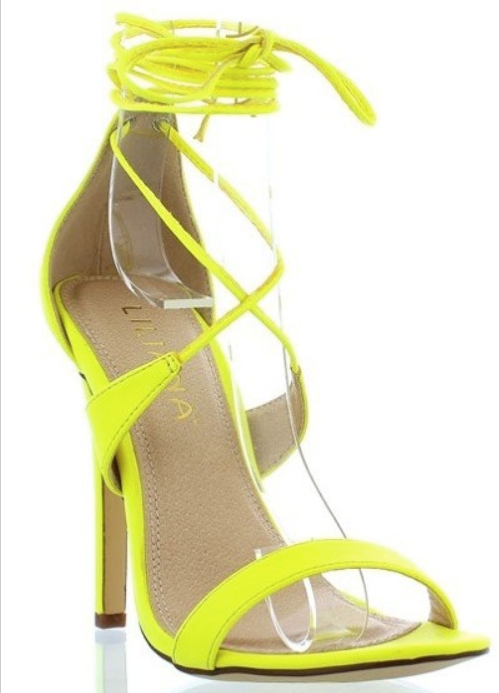 Liliana Nikia Yellow Strappy Sandals