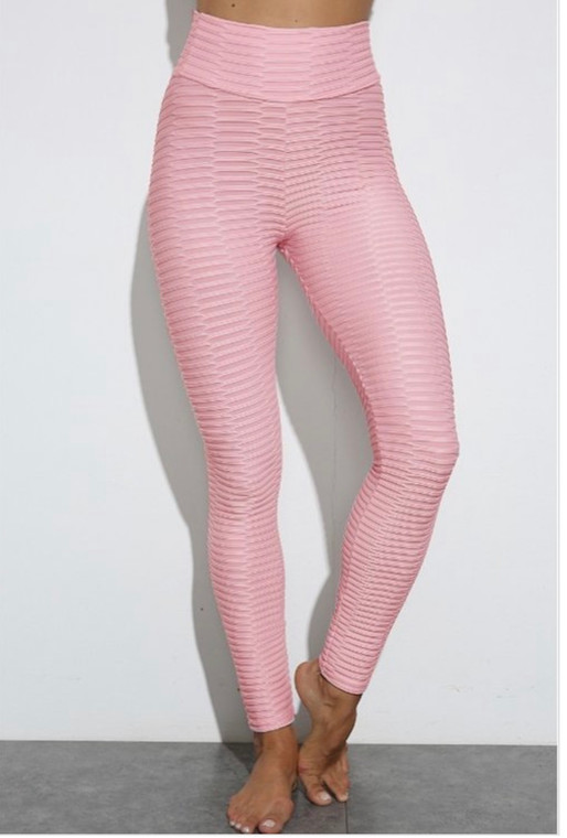 Pink Better Booty High Waist Shirring Hip Leggings