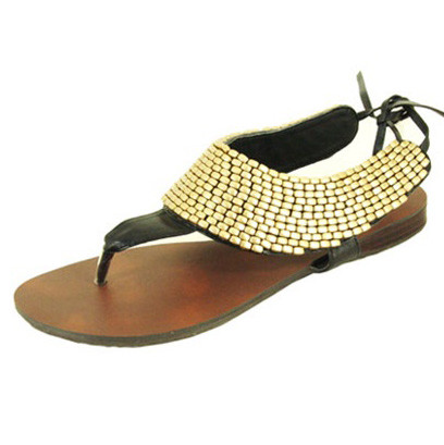 Qupid Battina- 01 Black Gladiator Sandal