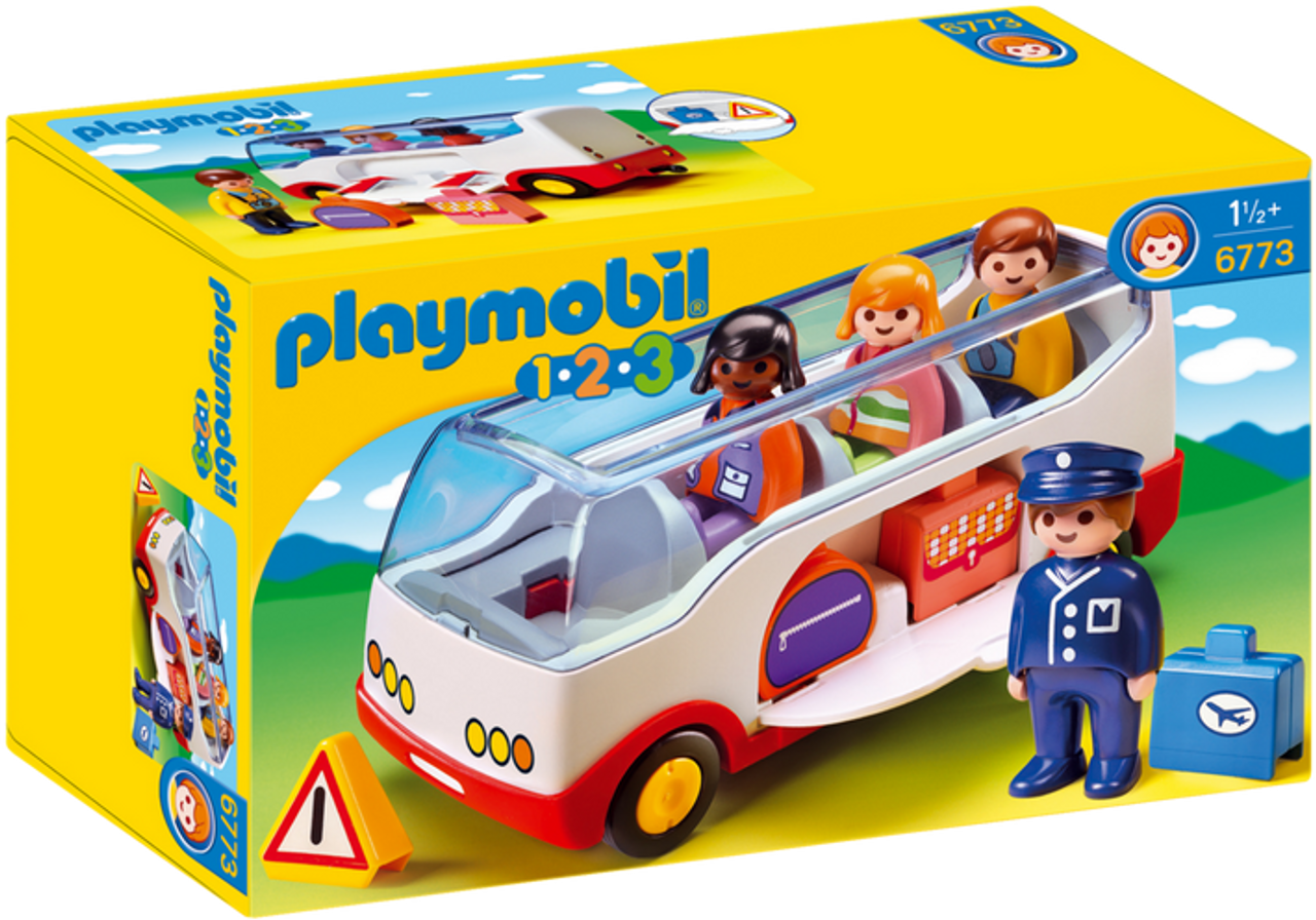 Playmobil 1 2 3 Airport Shuttle Bus 6773