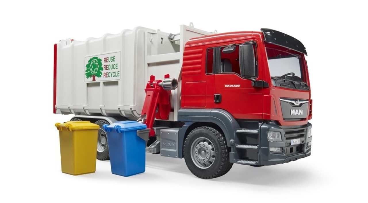 bruder man tgs garbage truck