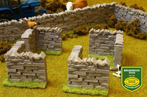 Brushwood AUTHENTIC STONE WALL CORNER SECTIONS (4 per pack) BT3007