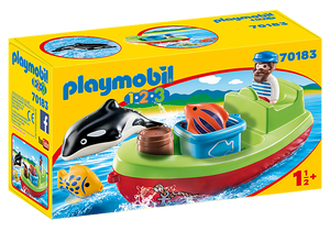 Playmobil 1.2.3 Fisherman with Boat (70183)