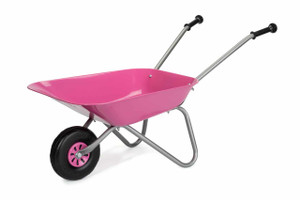 Rolly Pink Metal Wheelbarrow (27480)