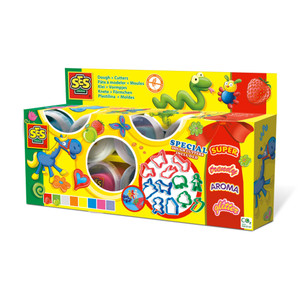 SES Dough Mania Set with Cutters - 8x90gm (00498)
