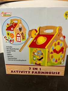 First Learning 7 in 1 Wooden Activity Farmhouse