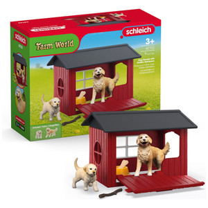 Schleich Dog Kennel with Golden Retriever (42722)