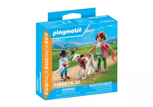 Playmobil DuoPack Farmer with Calf (71803)