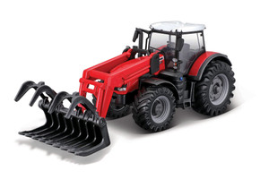 bBurago Massey Ferguson 8740S Tractor with Loader (31634)