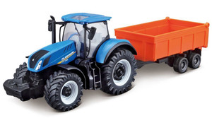 bBurago New Holland T7.315 Tractor & Trailer (31658)