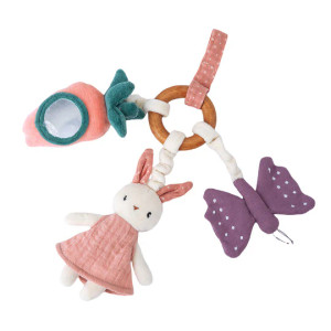 Jumini Baby Activity Ring - Pink Rabbit (Organic Cotton)