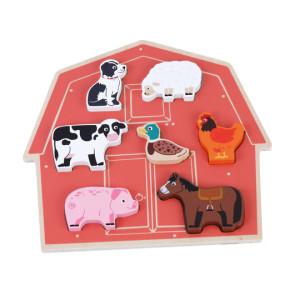 Jumini Farm- Chunky Barn Shaped Puzzle