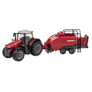 Bburago Massey Ferguson 8740S Tractor and Baler Lifter (31667)