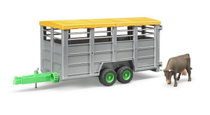 Bruder Livestock Trailer with One Cow (02227)