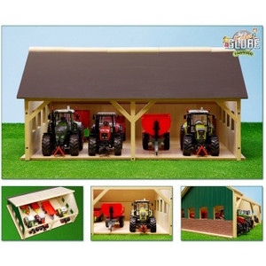 Kids Globe Wooden Farm Shed for Tractors (0223)