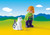 Playmobil 1.2.3 Woman with Cat (6795)