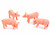 Kids Globe Pack of 4 Pigs (1905)