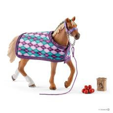 Schleich English Thoroughbred with Blanket Set (42360)