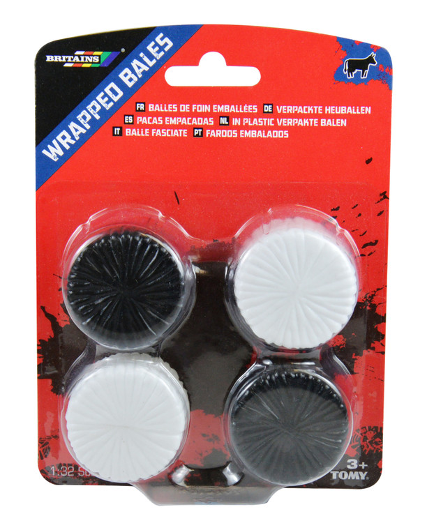 Britains Wrapped Bales (2 Black, 2 White) 43142A2