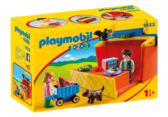 Playmobil 1.2.3 Take Along Market Stall (9123)