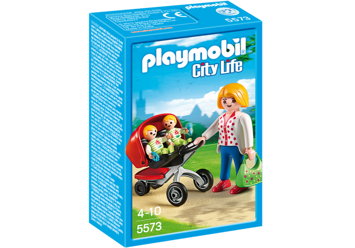 Playmobil Mother with Twin Stroller (5573)