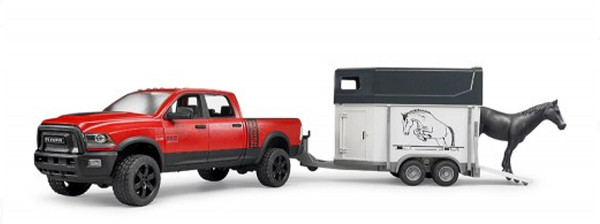 Bruder RAM 2500 Power Wagon with Horse Trailer and Horse (02501)