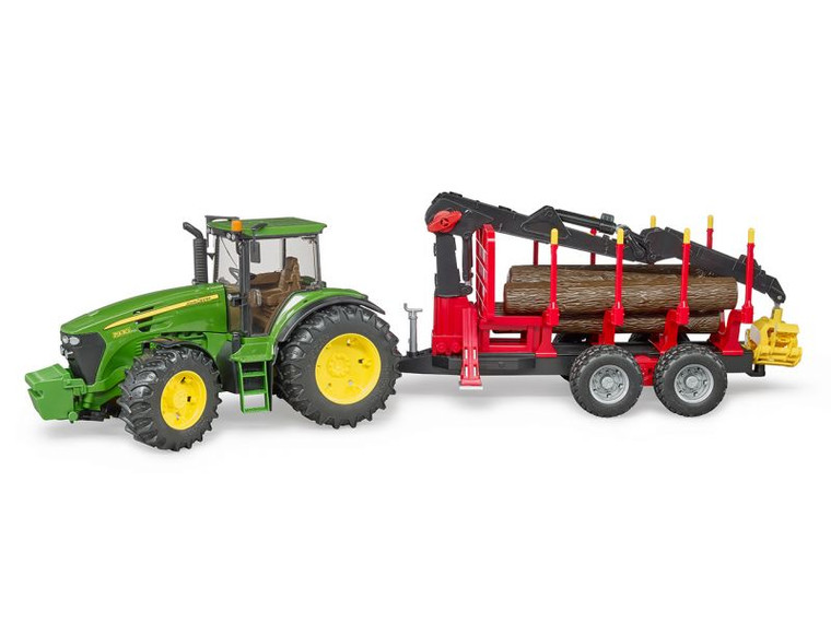 Bruder John Deere 7930 with Forestry Trailer & 4 Trunks (3054)