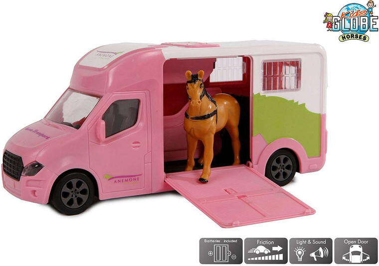 Kids Globe Pink Die Cast Horse Truck with Horse (0212)