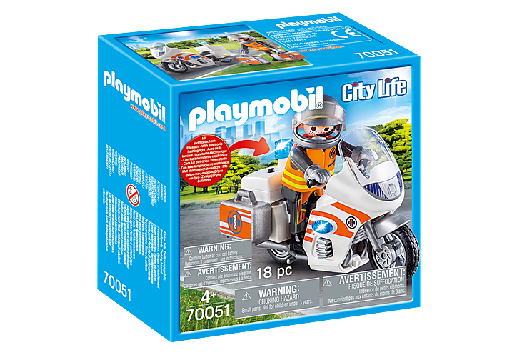 Playmobil City Life Emergency Motorbike (70051)