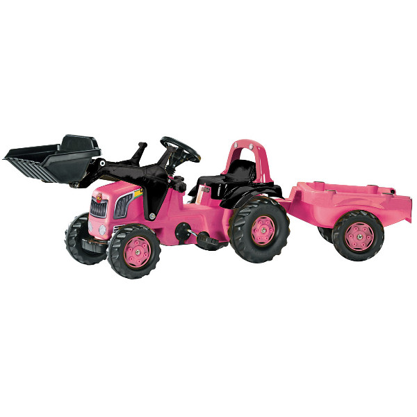 Rolly Kid Pink Tractor with Trailer and Loader (024537)