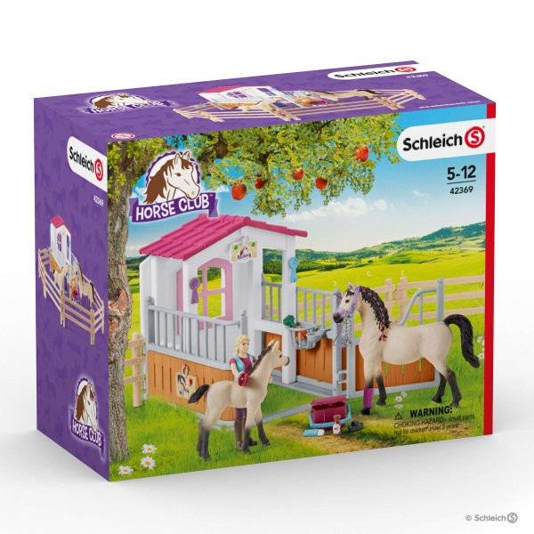 Schleich Horse Club Horse Stall with Arab Horses & Groom (42369)
