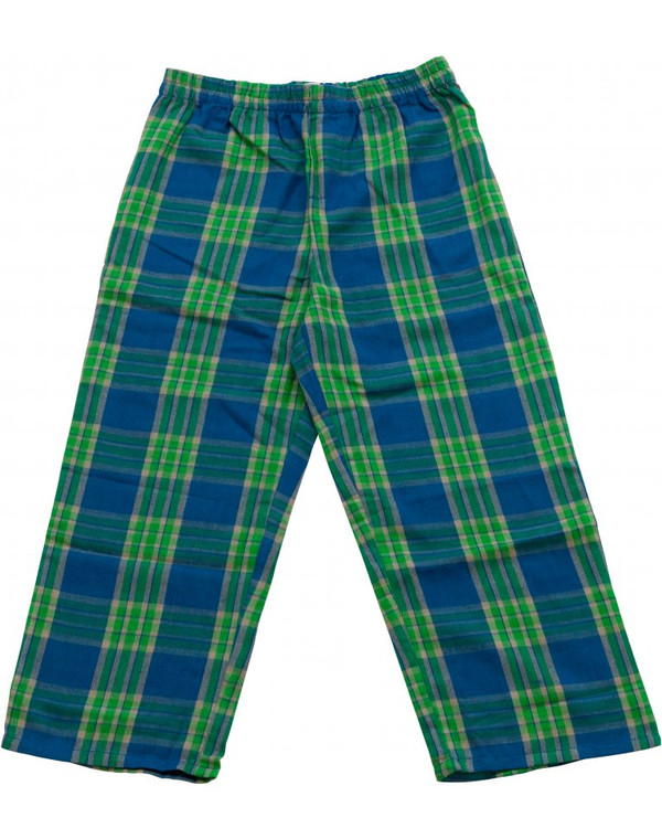 Tractor Ted Cotton Checked Bottoms - Green/Blue