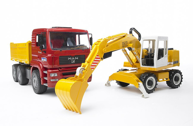Bruder MAN TGA Construction Truck with Excavator (2751)