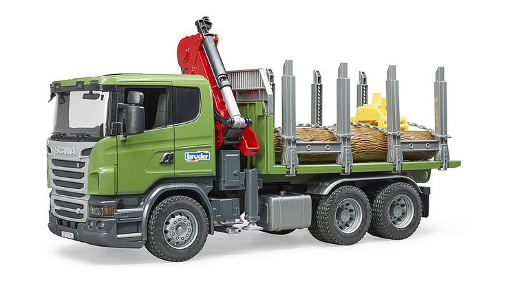 Bruder Scania R-Series Timber Truck with Loading Crane (03524)