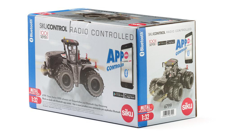 SIKU Radio Controlled Claas Xerion 5000 black on duals with Bluetooth (6799)