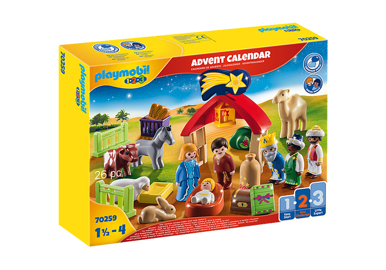 Playmobil 1.2.3 Christmas Manger Advent Calendar (70259)