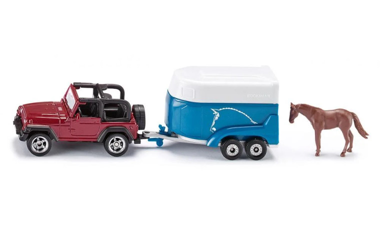 Siku 1:87 Jeep with horse trailer (1651)