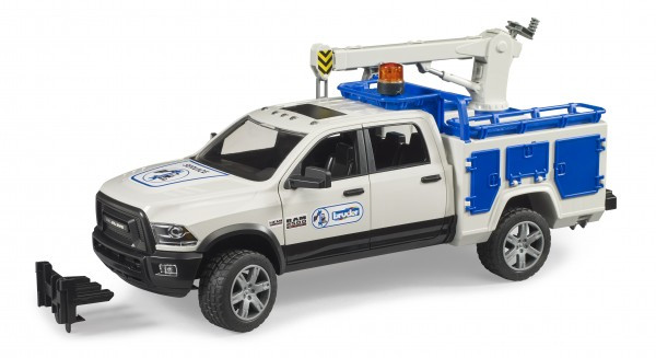 Bruder RAM 2500 service truck with rotating beacon light