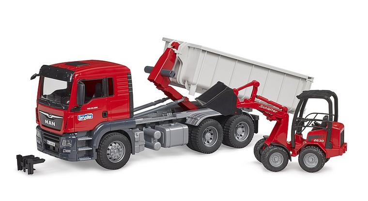 Bruder Man TGS Truck with roll off container (3767)