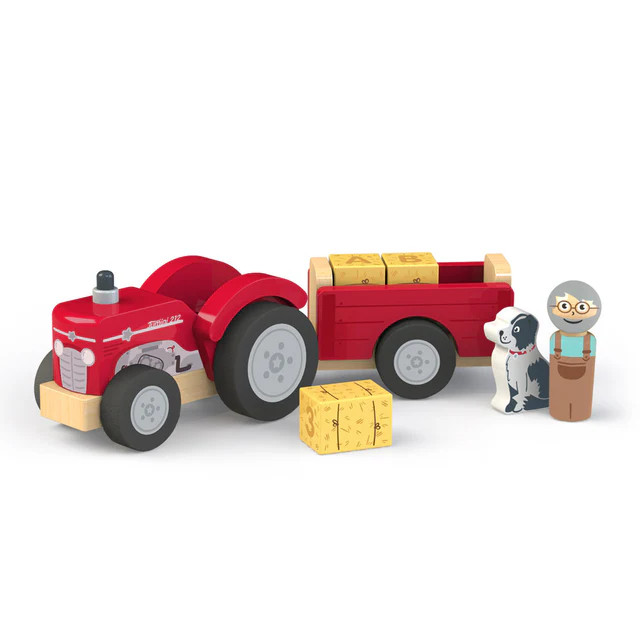 Tractor and Trailer (with bales) 