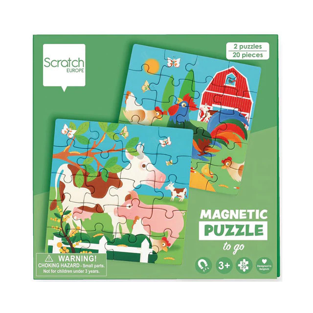 Scratch Magnetic Puzzle Book- Farm 